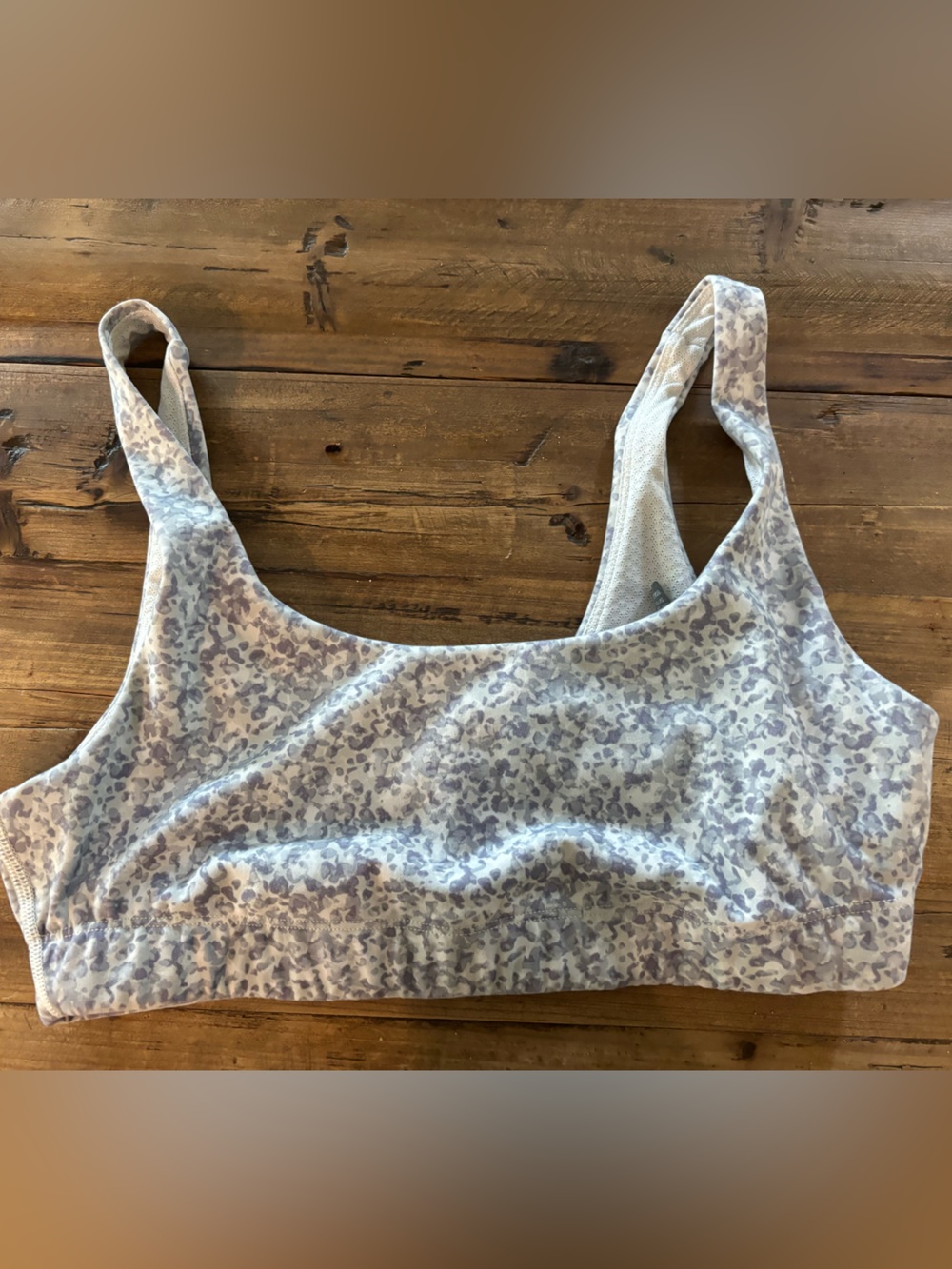 Vuori Light Lavender Floral-Print Daily Sports Bra